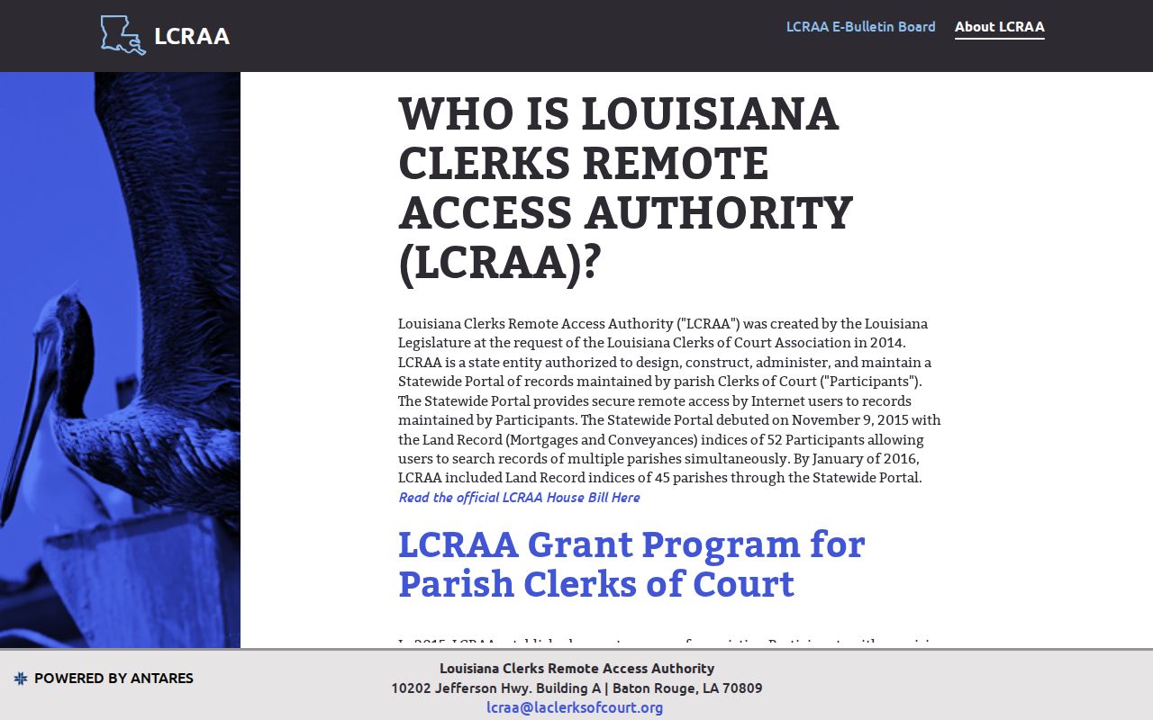 Avoyelles case search Louisiana Clerks Remote Access Authority information page