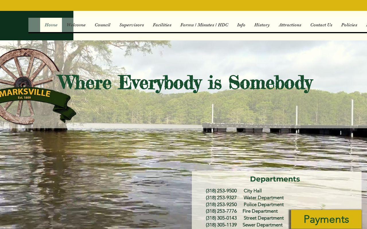 Marksville court records reference from the City of Marksville
